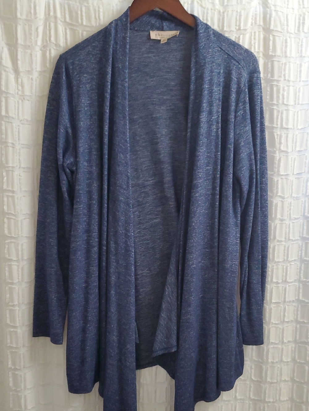 Blue Open-Front Women's Sweater Cardigan